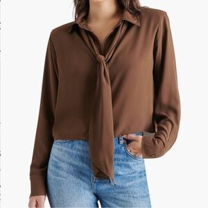 Steve Madden Brown top with Tie